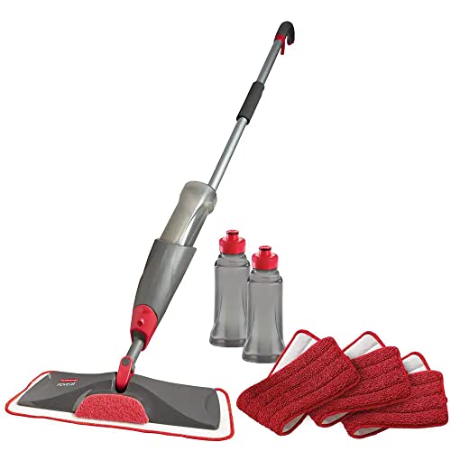 Rubbermaid Reveal Spray Microfiber Floor Mop Cleaning Kit for Laminate & Hardwood Floors, Spray Mop with Reusable Washable Pads, Commercial - Image 2
