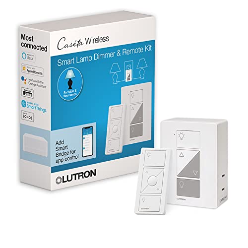 Lutron Caséta Wireless Single-Pole/3-Way Smart Lighting Lamp Dimmer and Remote Kit | P-PKG1P-WH | White - Image 2