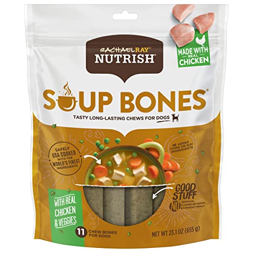 Rachael Ray Nutrish Soup Bones Dog Treats, Chicken & Veggies Flavor, 11 Bones - Image 2