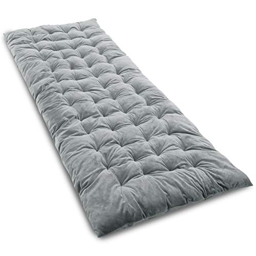 Stonehomy Camping Cot Pads Mattress for Adults, Comfortable Thicker Cotton Sleeping Cot Pad Mattress, XL Wide Cot Pads with Waterproof Bottom, 77x29/75x28 inches, Gray