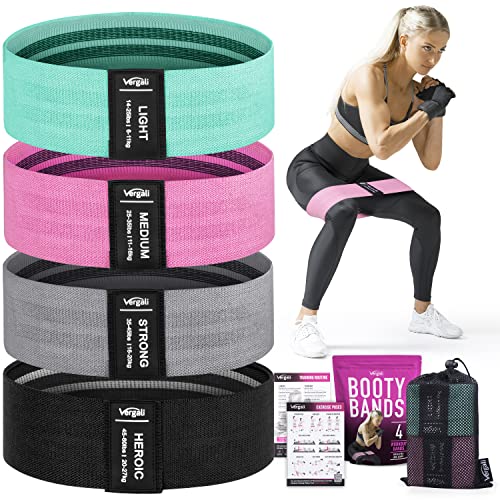 Resistance Bands for Working Out with Exercise Guide. Fabric Booty Bands for Women Men. Workout Bands Leg Bands for Working Out. Hip Resistance Loops for Squat Butt Glute Set Fitness Home Elastic Band - Image 2