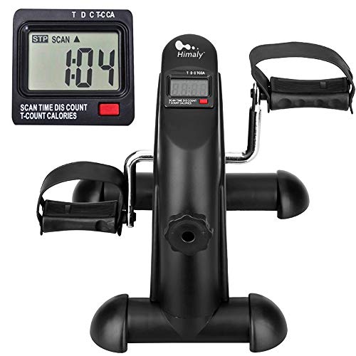 Mini Exercise Bike, himaly Under Desk Bike Pedal Exerciser Portable Foot Cycle Arm & Leg Peddler Machine with LCD Screen Displays - Image 2