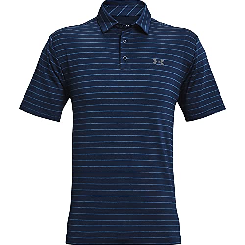 Under Armour Men's Playoff 2.0 Golf Polo , Academy Blue (409)/Pitch Gray , Large
