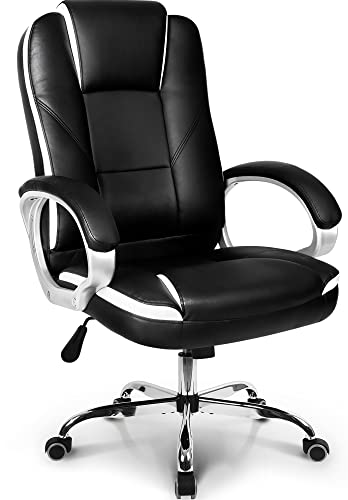 neo chair Office Chair Computer Desk Chair Gaming - Ergonomic High Back Cushion Lumbar Support with Wheels Comfortable Black Leather Racing Seat Adjustable Swivel Rolling Home Executive - Image 2